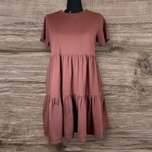 Old Navy Tiered Babydoll Dress Dusty Rose Women’s Medium